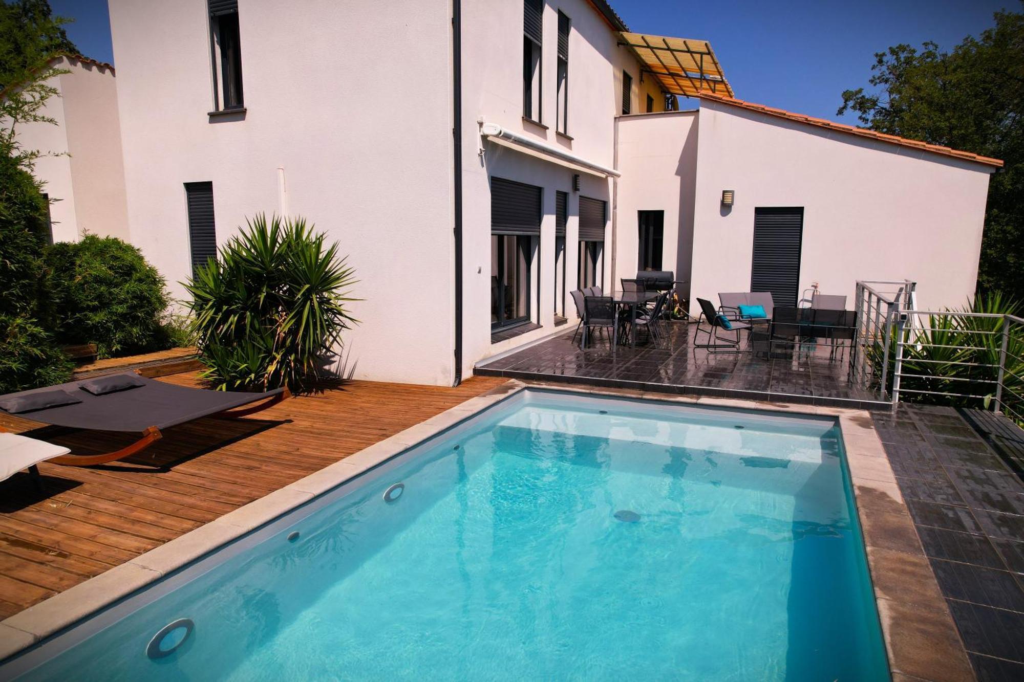 Villa Contemporaine, Jardin Mediterraneen Et Piscine Privee Saint-Jean-Pla-de-Corts Dış mekan fotoğraf